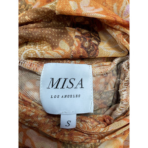 Misa Los Angeles 'Nadia' Gold Polyester  Top Size S