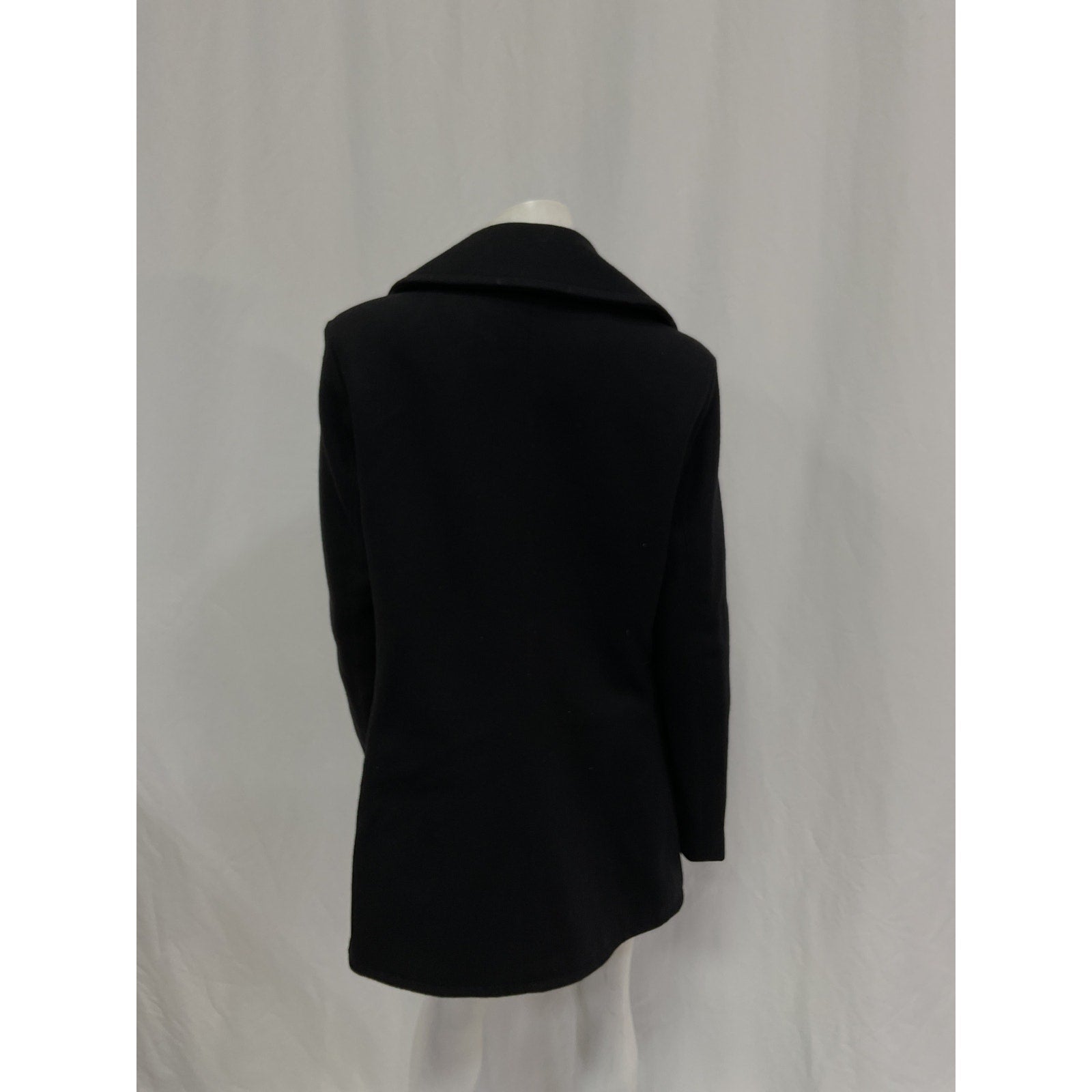 Schott Nyc Wool Blend Black Wool Peacoat Size L