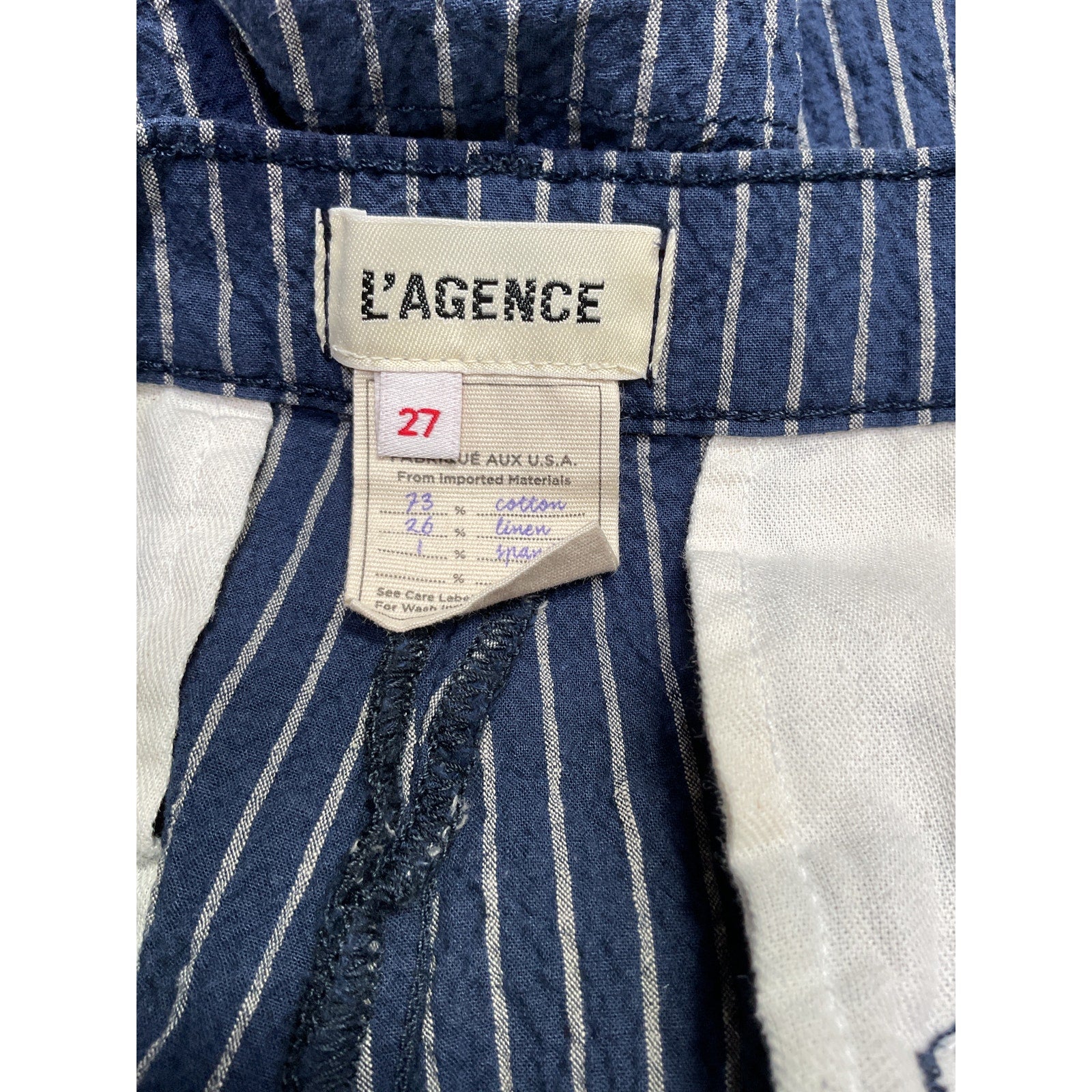 L'Agence 'Jameson' Blue Cotton Short Size 27