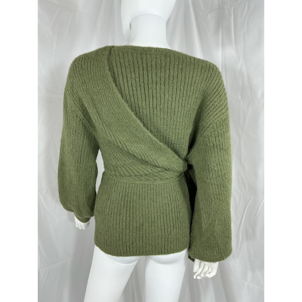 House Of Harlow 1960 x Revolve 'Khalida' Green Wrap Sweater Size XS