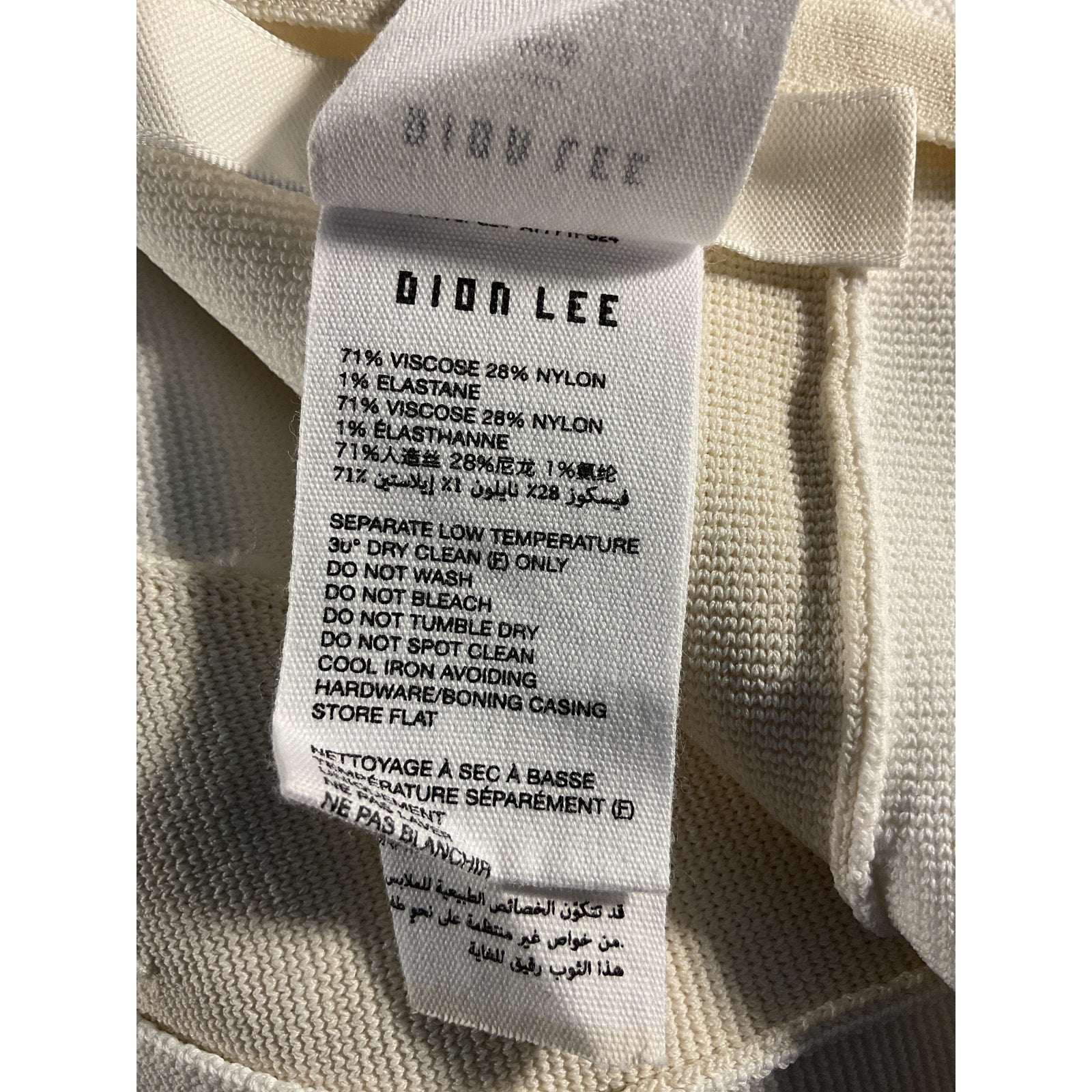 Dion Lee 'Interlocking' White Weave Midi Dress Size S