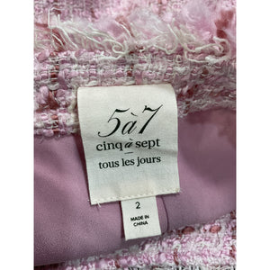 Cinq à Sept Tweed Pink Quartz Multi Coronado Shorts Size 2