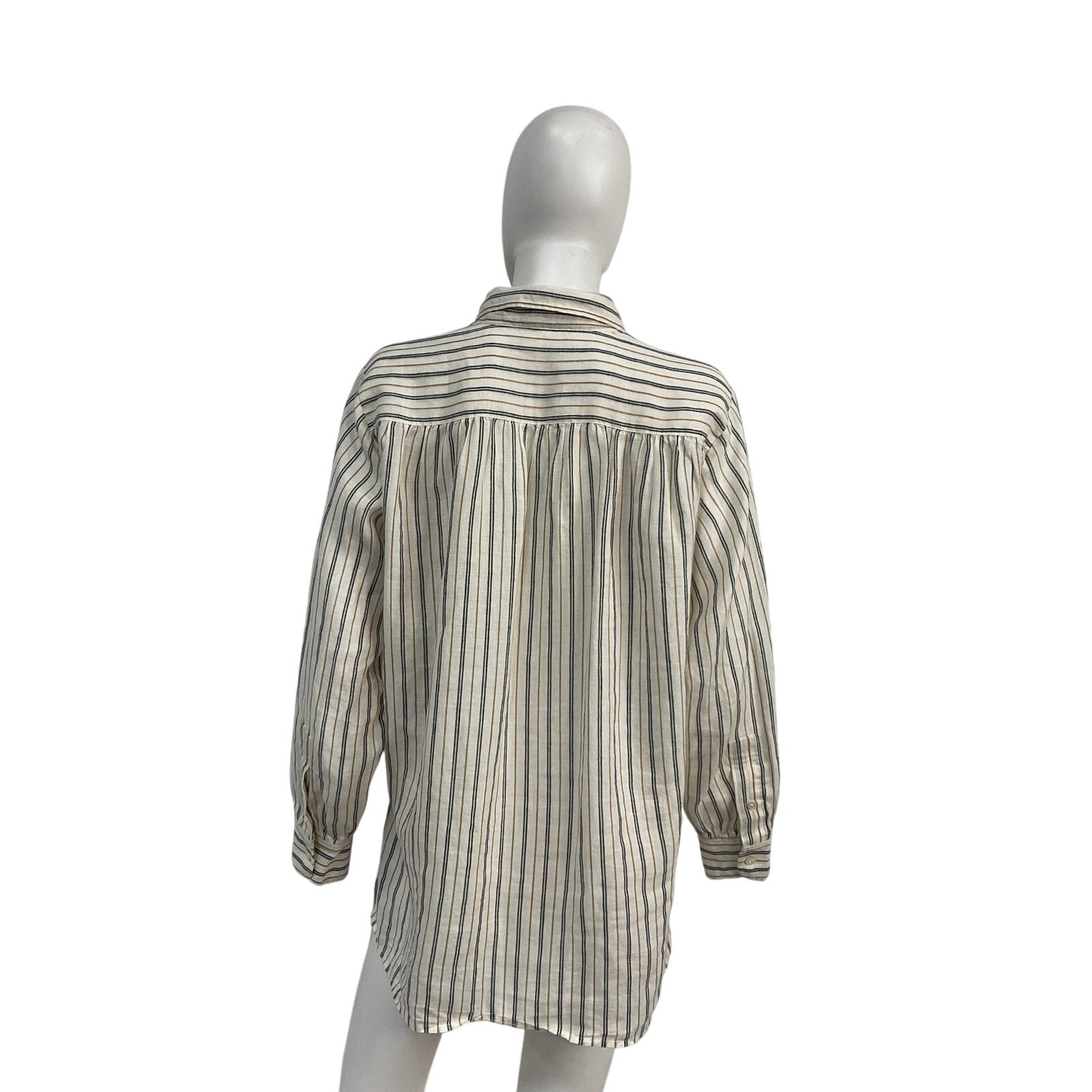D�en 'Hava' White Ramie Top Size S