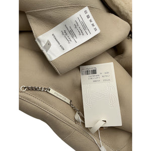Nour Hammour Plush Beige Elodie Coat Size M