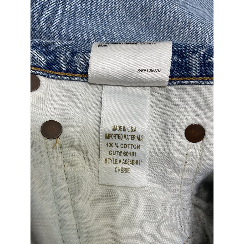 Agolde 'Cherie' Blue Cotton High Rise Straight Jean Size 28