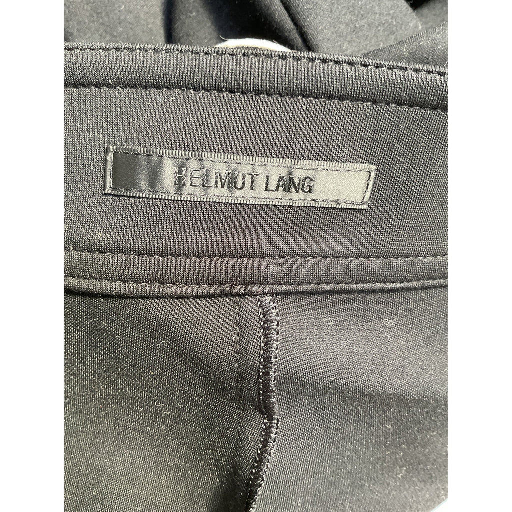 Helmut Lang Black Rayon Split-Hem Legging Pants Size 4