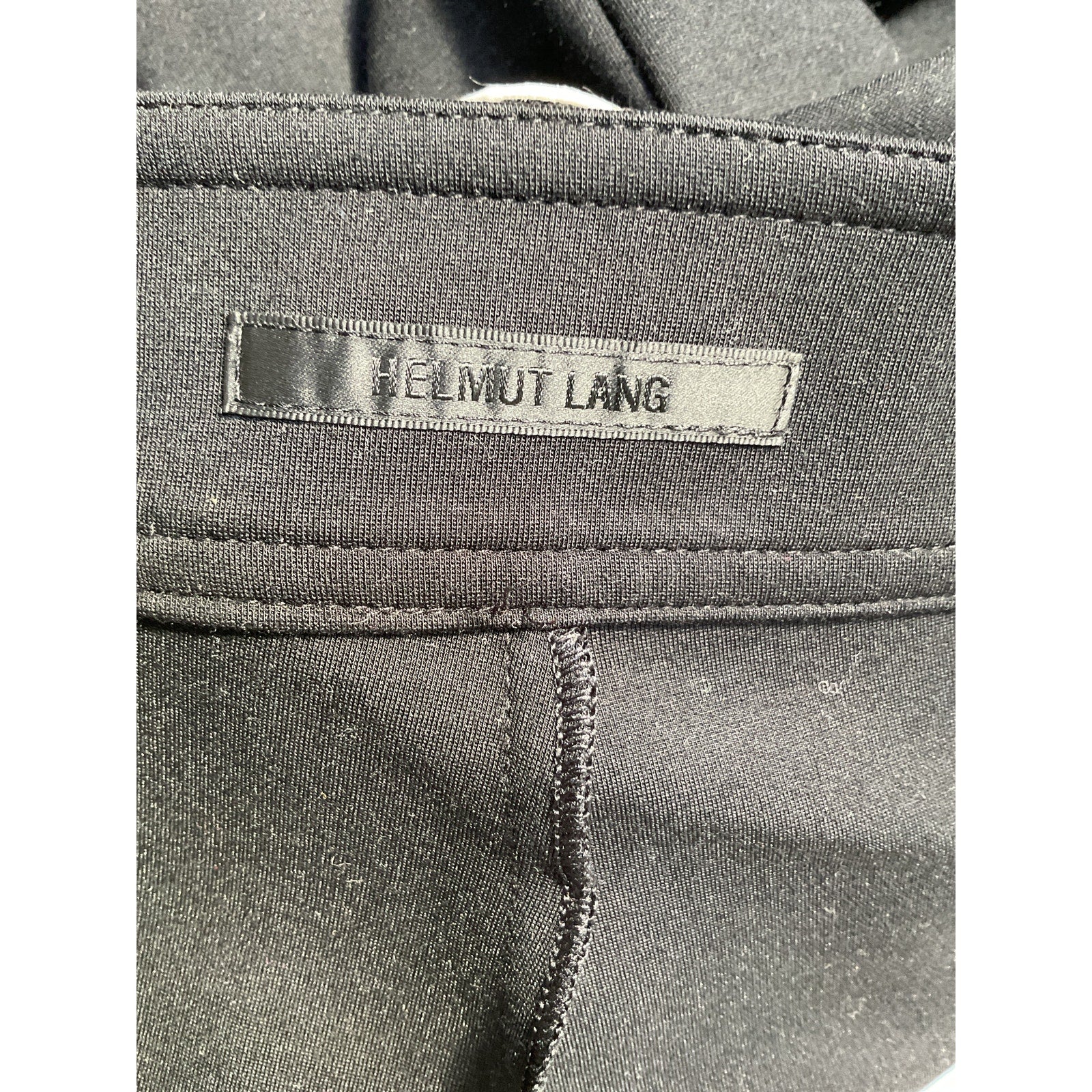 Helmut Lang Black Rayon Split-Hem Legging Pants Size 4