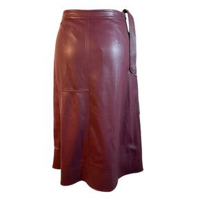 Simkhai Wrap Dark Red Bia Midi Skirt Size 2