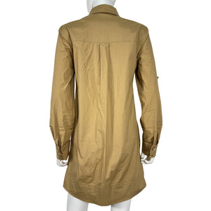 Veronica Beard Utility Tan Saude Shirt Dress Size 2