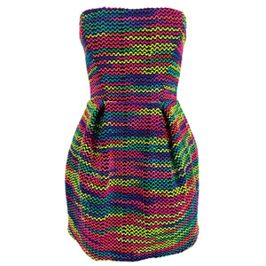 Bronx And Banco Vibrant Multicolor Maraya Knit Mini Dress Size 2