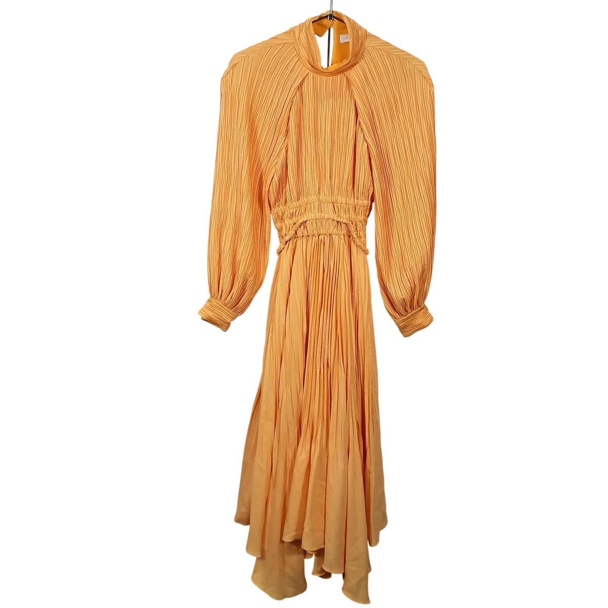 Simkhai Pleated Orange Magnolia Maxi Size 0 Dress