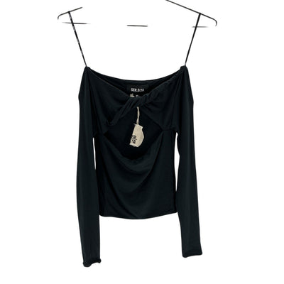 Ser.O.Ya Draped Black Artemis Top Size XS