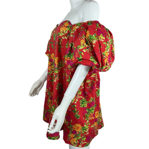 Caroline Constas Off Shoulder Red Palmer Mini Dress Size XS NWT