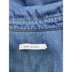 Aje 'Sunray' Blue Denim Shirt Size 12