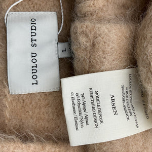 Loulou Studio Brushed Tan Arsen Cardigan Sweater Size L