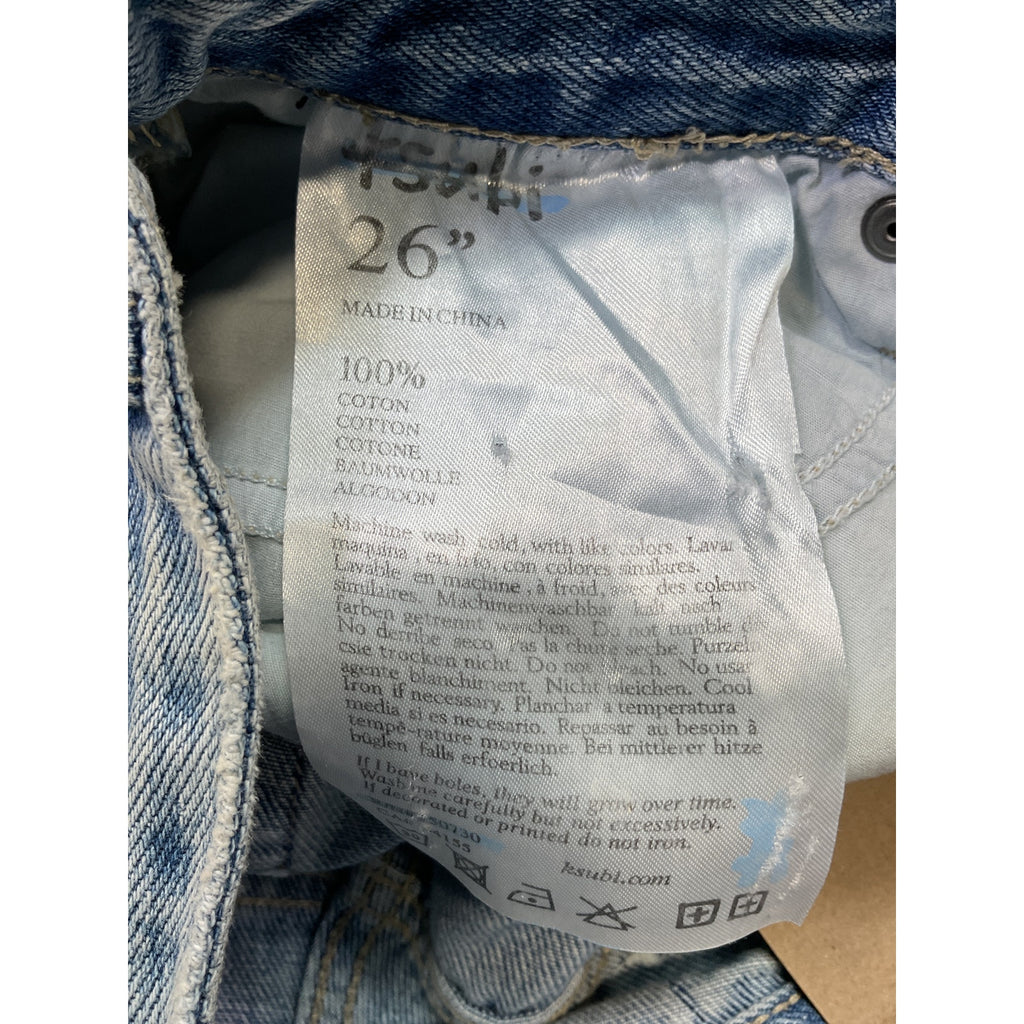 Ksubi 'Brooklyn' Blue Cotton Authentik Trashed Denim Jean Size 26 - NWT