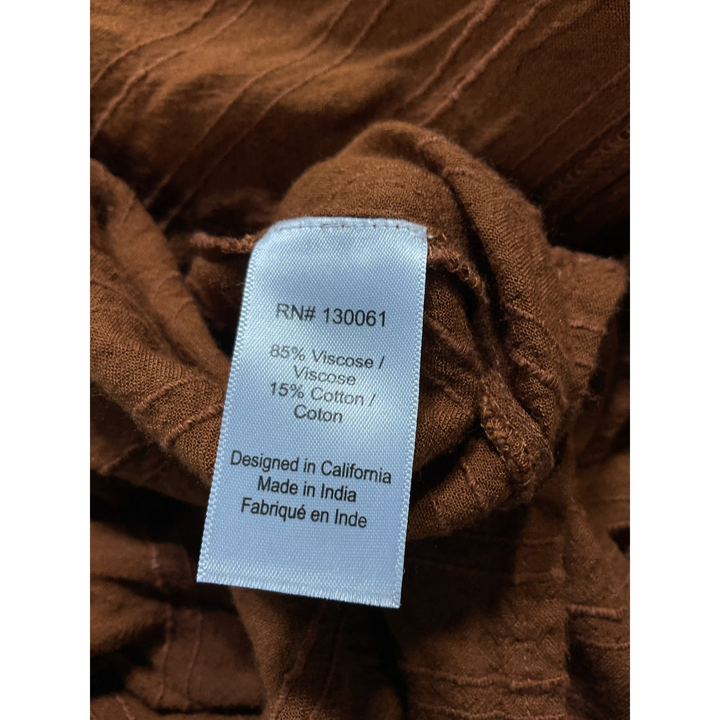 L*Space 'Zuri' Brown Front Cut Out Back Tie Dress Size S