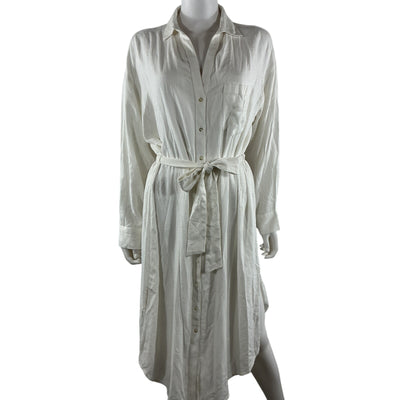 Lspace Belted White Barcelona Shirtdress Size M / L