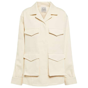 Toteme Utility Beige Cotton Twill Jacket Size 32 EU