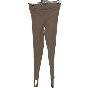 Donni Ribbed Brown Stirrup Leggings Size XS