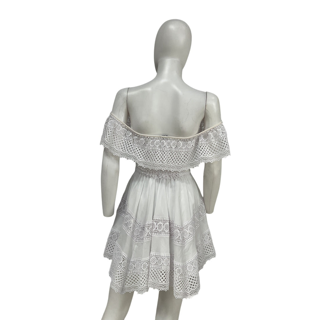 Charo Ruiz 'Vaiana' White Cotton Dress Size XS