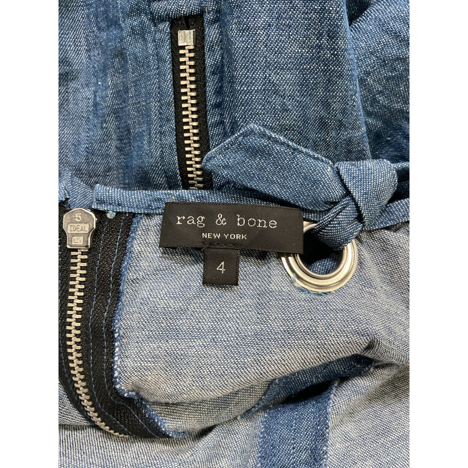 Rag & Bone 'Suffolk' Blue Denim Mini Dress Size S