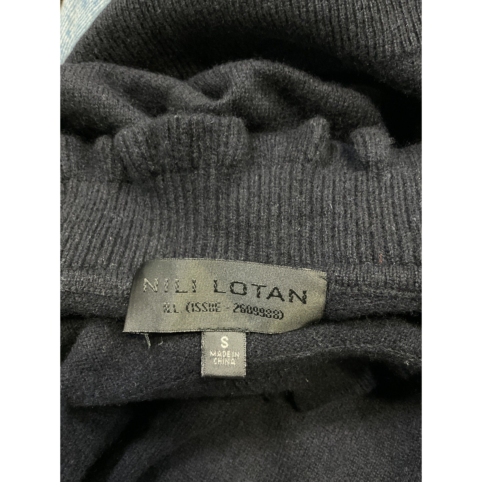 Nili Lotan 'Francis' Black Sweater Size S