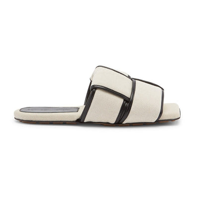 Bottega Veneta Padded Cream Intrecciato Sandals Size 38 EU / 8 US