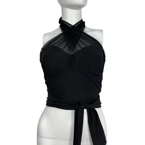 Majorelle Chic Black Charlize Halter Top Size S
