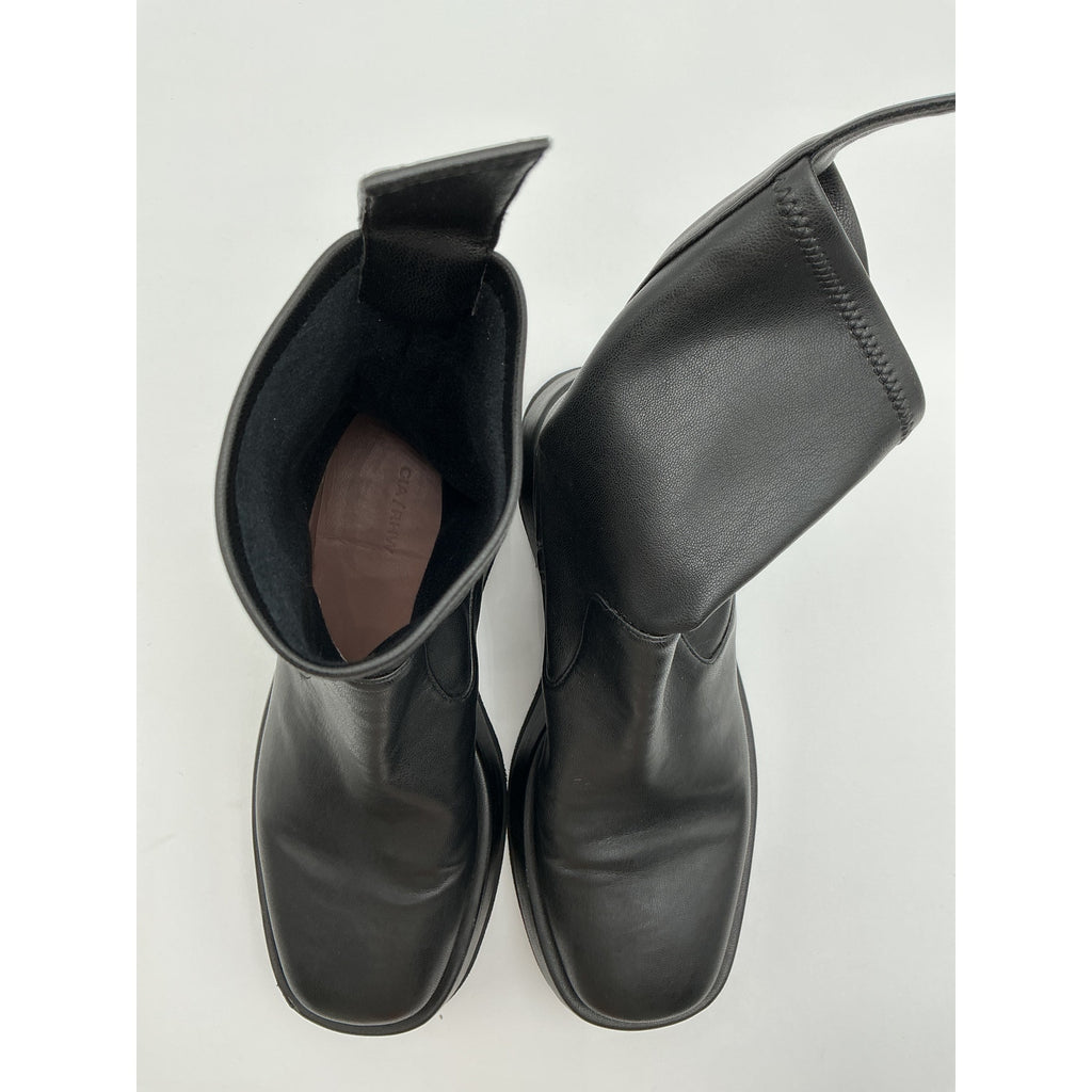 Gia Borghini x 'Rhw' Black Ankle Flat Boot Size 7