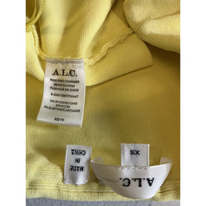 A.L.C. 'Dean' Yellow Polyester Top Size XS