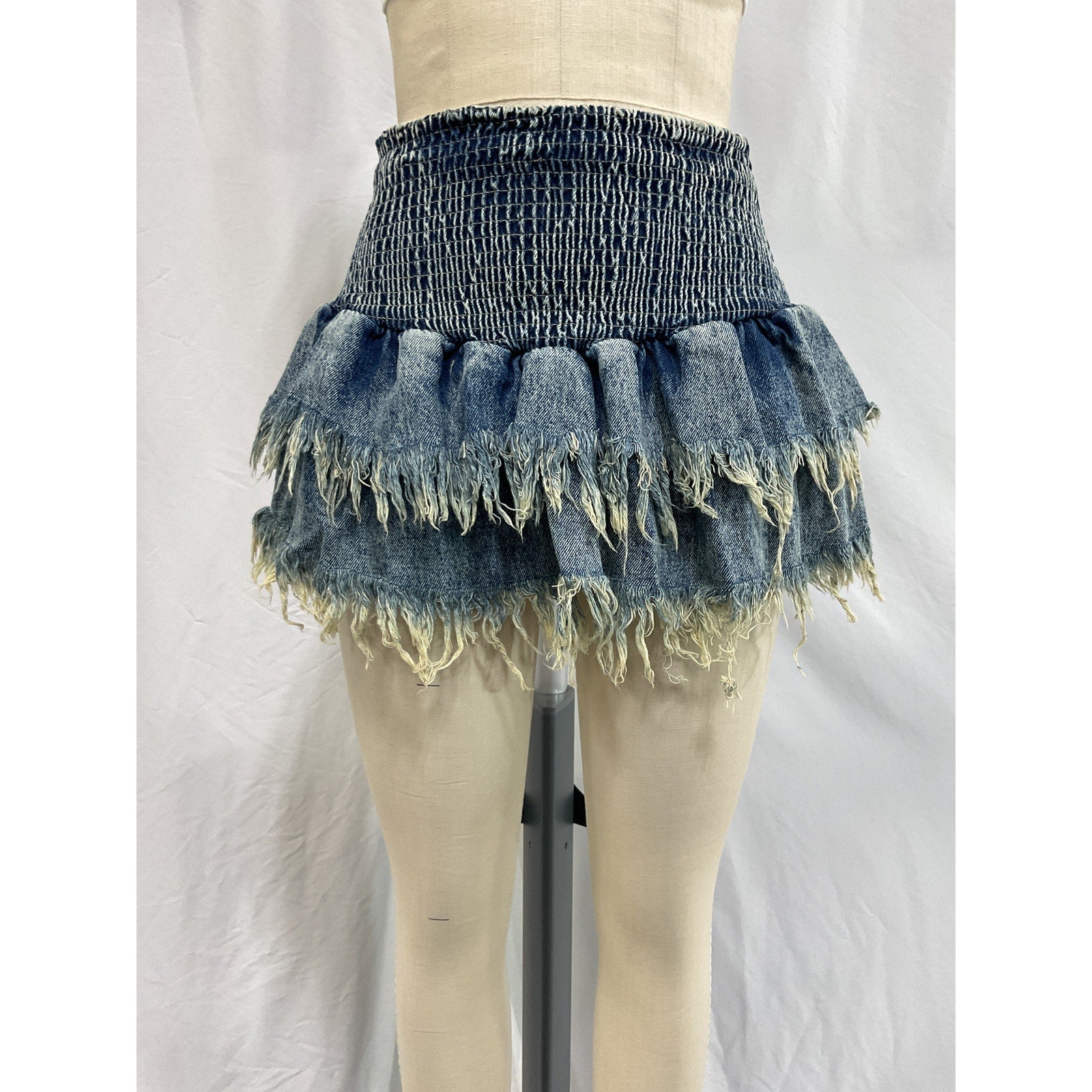 Ser.O.Ya 'Glori' Blue Cotton Skirt Size XS - NWT