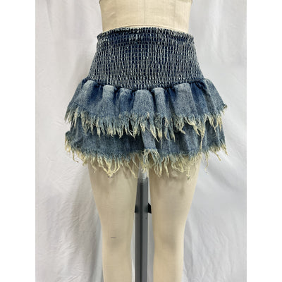 Ser.O.Ya 'Glori' Blue Cotton Skirt Size XS - NWT