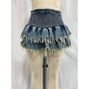Ser.O.Ya 'Glori' Blue Cotton Skirt Size XS - NWT