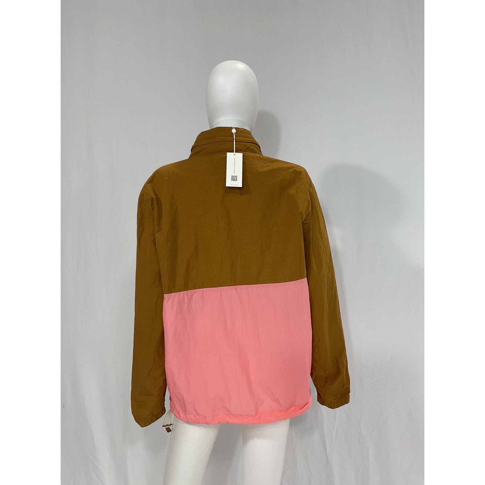 Tory Sport 'Colorblocked' Brown Patch Anorak Jacket Size M - NWT