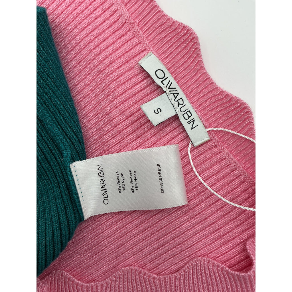 Olivia Rubin 'Reese' Pink Viscose Dress Size S