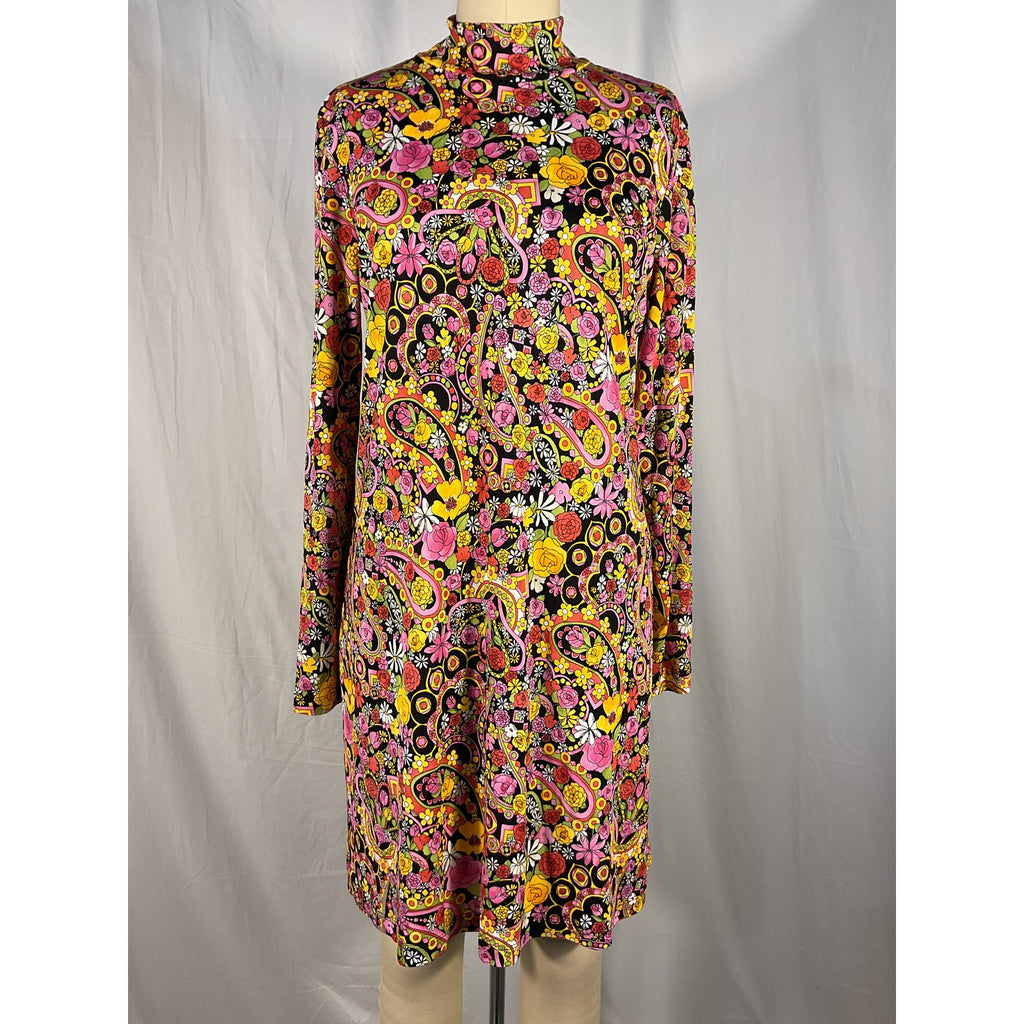 La Doublej Suitcase Pink Paisley Print Jersey Dress Size S - NWT