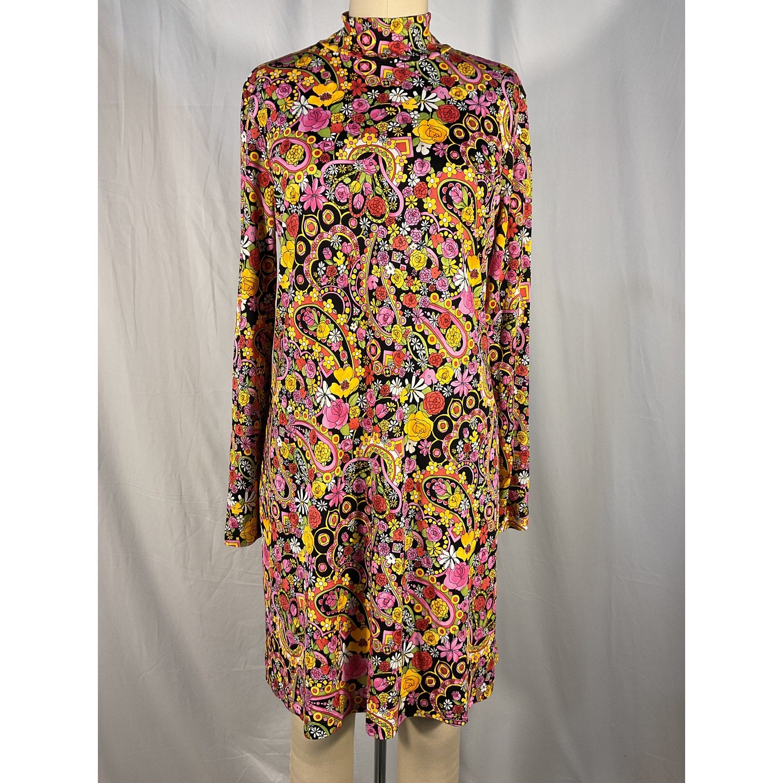 La Doublej Suitcase Pink Paisley Print Jersey Dress Size S - NWT