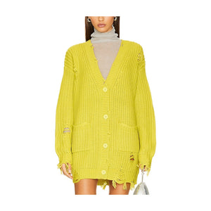 Ser.O.Ya Distressed Green Florence Cardigan Size S