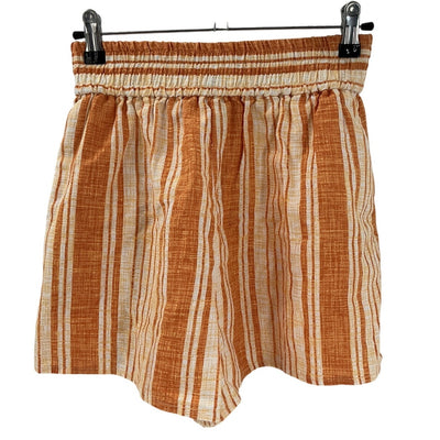L'Academie Striped Orange Andre Shorts Size XS