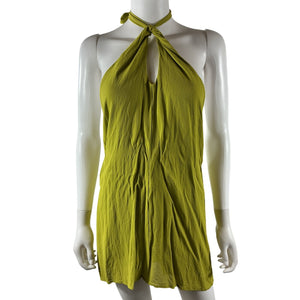 Reformation Halter Green Bibi Dress Size 10