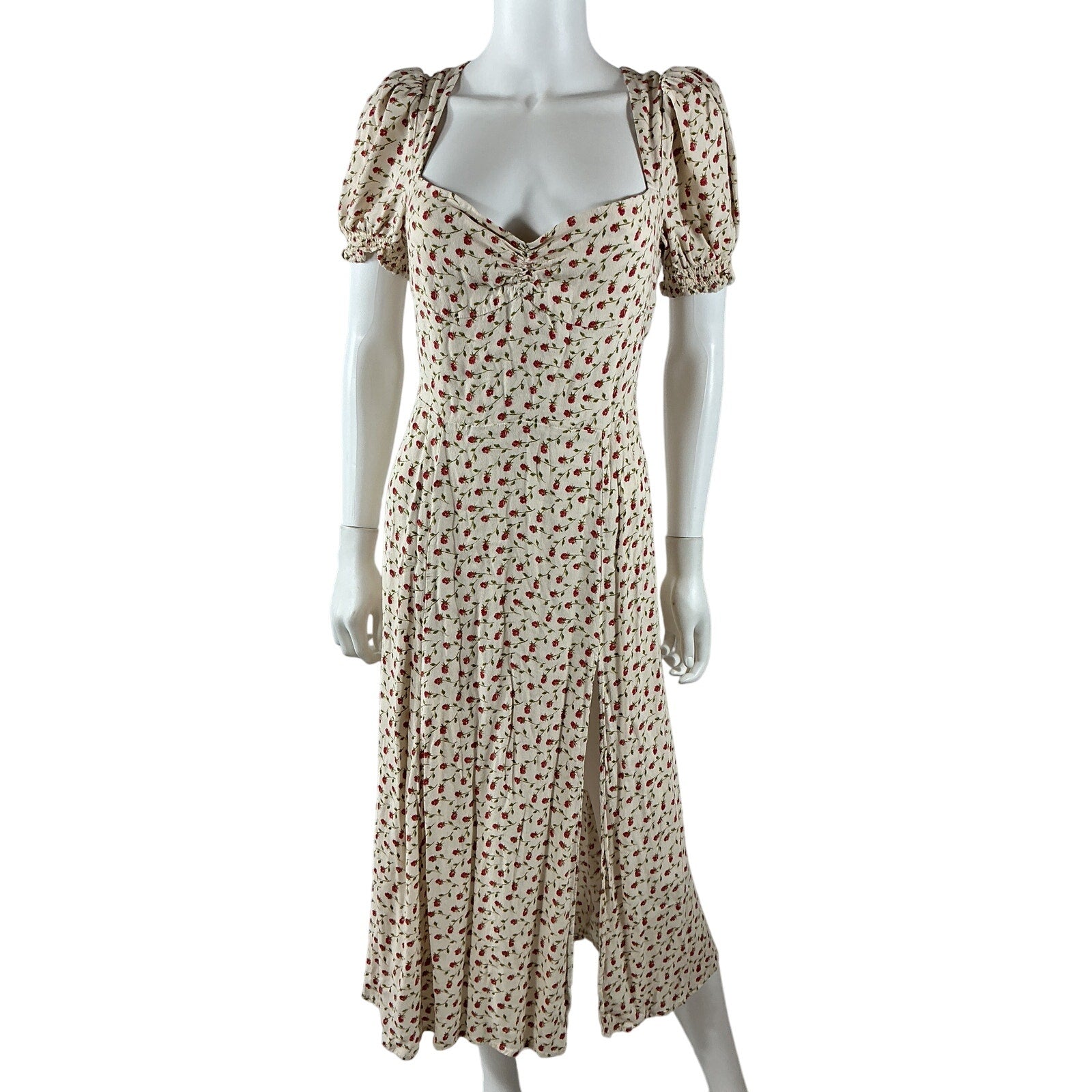 Reformation 'Lacey' Beige Viscose Dress Size 10