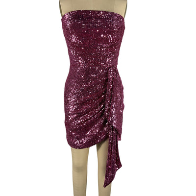 Nookie Sequined Pink Sloane Dress Size M