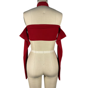 Dolce & Gabbana Chic Red Crisscross Halter Top Size IT 36 / US 0