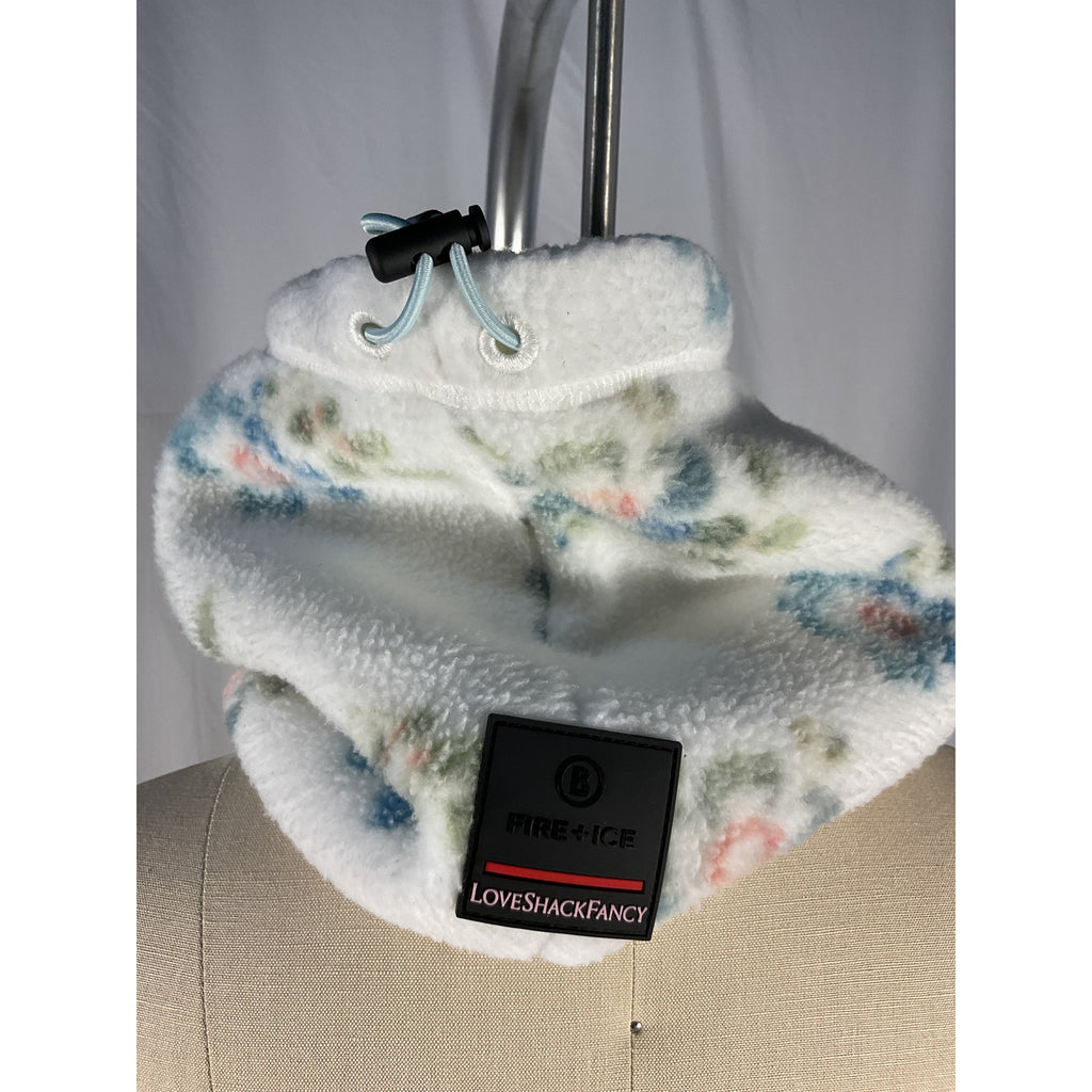 Loveshackfancy 'Arian' White Floral Fleece Neck Gator Size OS