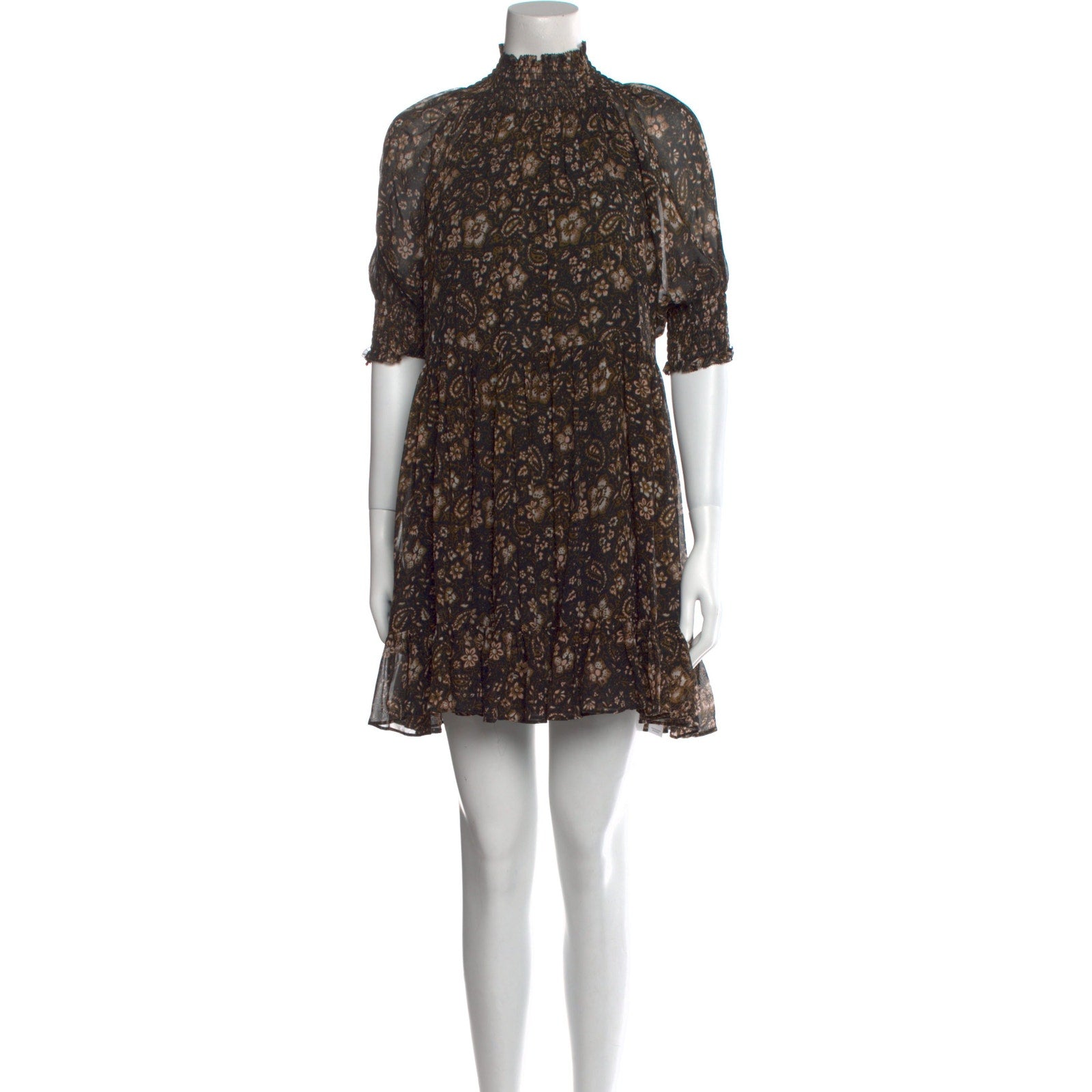 Ulla Johnson 'Silk' Brown Mini Dress Size 4