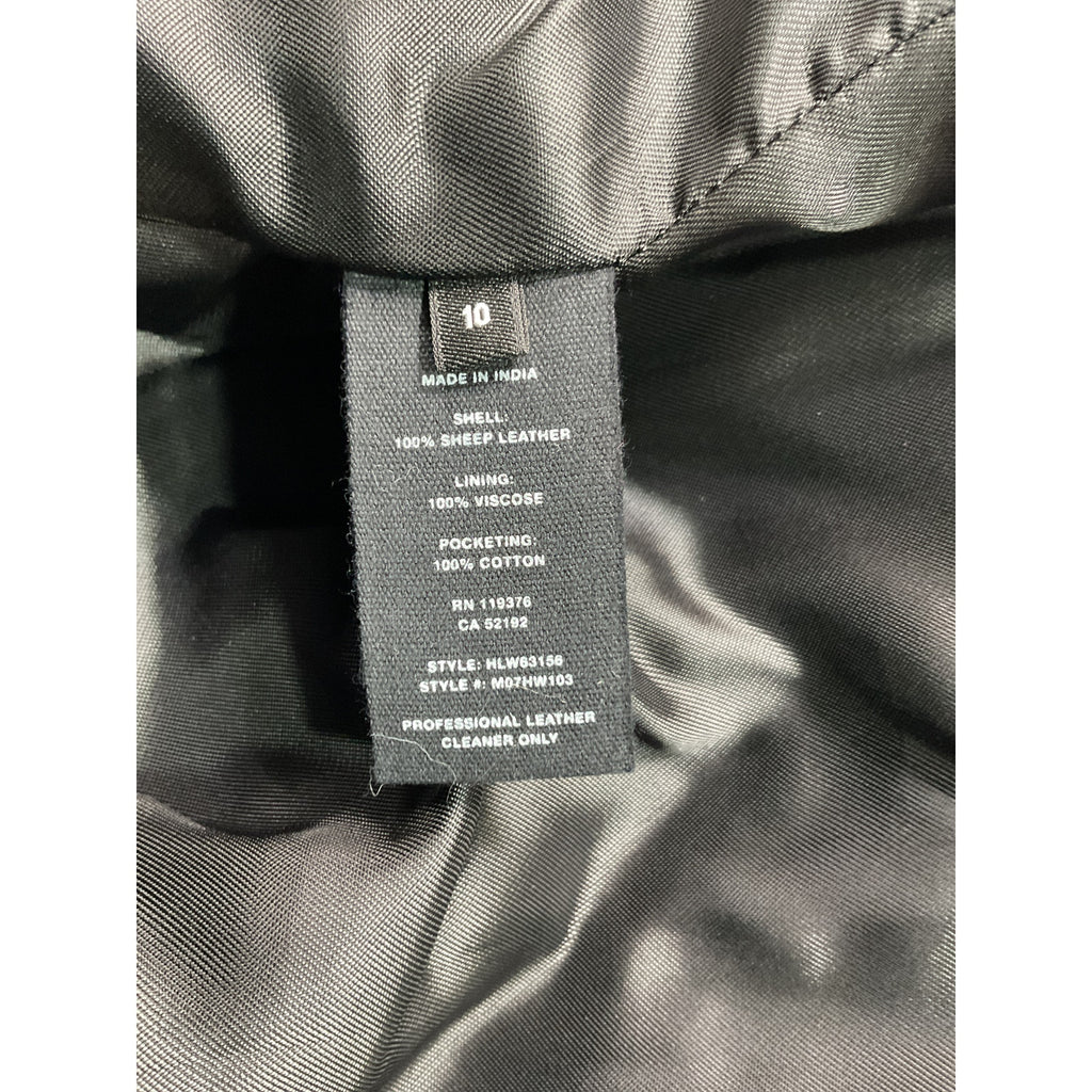 Helmut Lang Black Leather Blazer Size 10