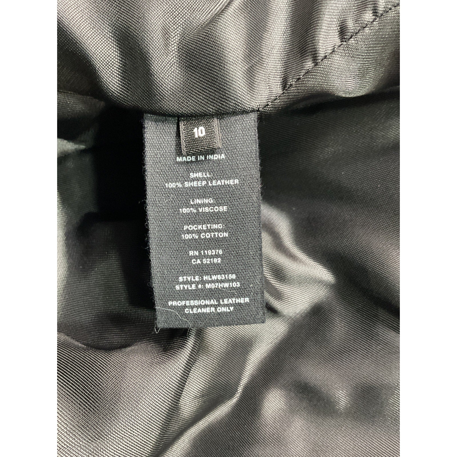 Helmut Lang Black Leather Blazer Size 10