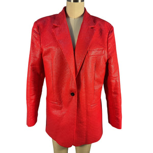 Diotima Oversized Red Hibiscus Blazer Size 3