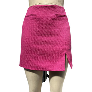 Alexis Textured Fuchsia Leer Skirt Size S